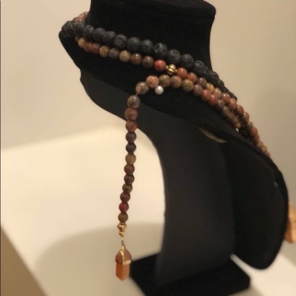 Handmade lariat wrap necklace - Picture 2 of 3